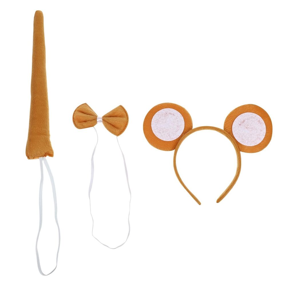5949 Monkey Costume Set Monkey Ears Headband Bowtie And Tail